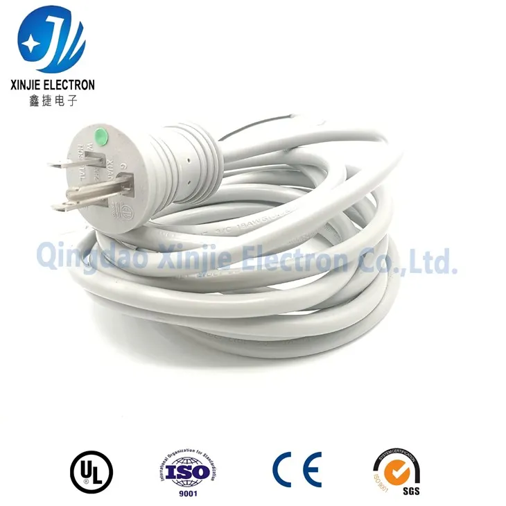 Grænn punktur rafmagnssnúra á sjúkrahúsi